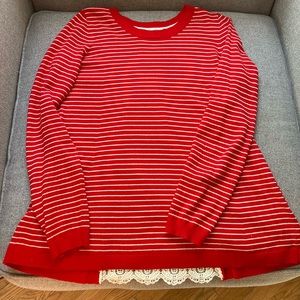 Red and white Boden sweater